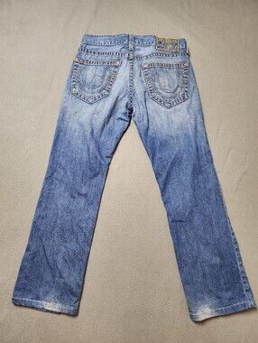 True Religion Men's Straight Jeans - Light Blue Wash